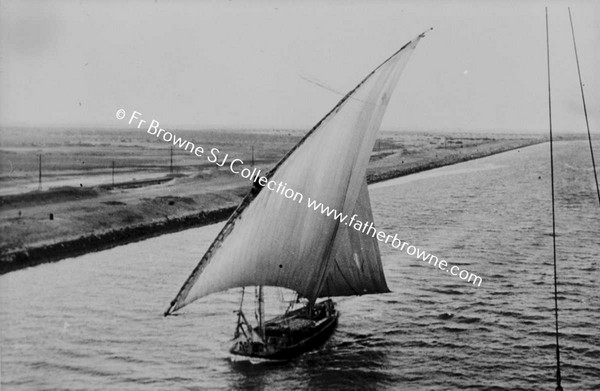 SAILING BOAT IN SUEZ CANAL